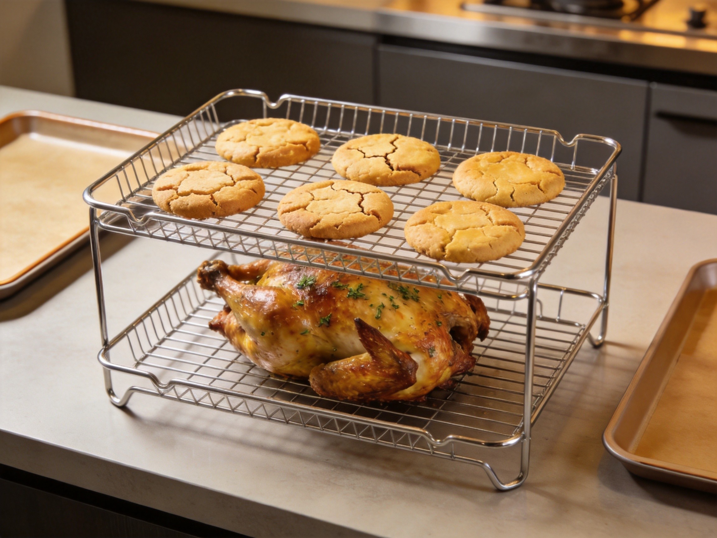 Stainless Steel Double-Layer Cooling Rack